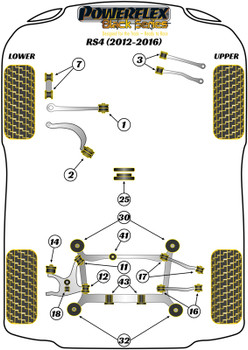 Audi A4 / S4 / RS4 A4 / S4 / RS4 B8 (2008-2016) RS4 (2012-2016) Powerflex diagram - Reference 18