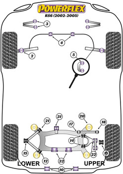 Audi A6 / S6 / RS6 A6 / S6 / RS6 C5 (1997-2005) RS6 (2002 - 2005) Powerflex diagram - Reference 20