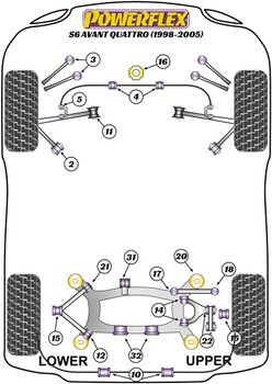 Audi A6 / S6 / RS6 A6 / S6 / RS6 C5 (1997-2005) S6 Avant Quattro (1998 - 2005) Powerflex diagram - Reference 10