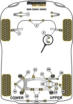 Audi A6 / S6 / RS6 A6 / S6 / RS6 C5 (1997-2005) RS6 (2002 - 2005) Powerflex diagram - Reference 3