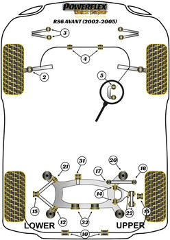 Audi A6 / S6 / RS6 A6 / S6 / RS6 C5 (1997-2005) RS6 Avant (2002 - 2005) Powerflex diagram - Reference 2