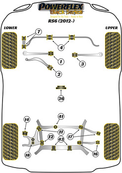 Audi A6 / S6 / RS6 A6 / S6 / RS6 C7 (2011 - 2018) RS6 (2012 - 2018) Powerflex diagram - Reference 1
