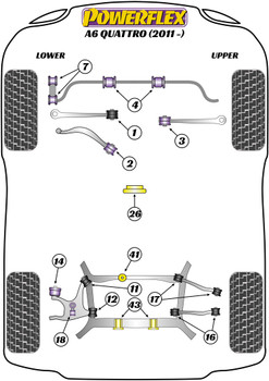 Audi A6 / S6 / RS6 A6 / S6 / RS6 C7 (2011 - 2018) A6 Quattro (2011 - 2018) Powerflex diagram - Reference 4