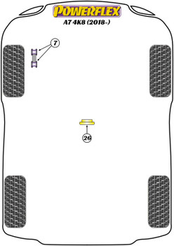 Audi A7 / S7 / RS7 A7 / S7 / RS7 4K8 (2018 on) A7 / S7 4K8 Powerflex diagram - Reference 26