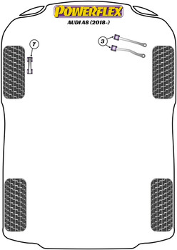 Audi A8 / S8 A8 D5 (2018 on) Powerflex diagram - Reference 7