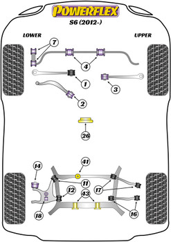 Audi A6 / S6 / RS6 A6 / S6 / RS6 C7 (2011 - 2018) S6 (2012 - 2018) Powerflex diagram - Reference 4