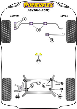 Audi A8 / S8 A8 / S8 D4 (2010 - 2017) A8 (2010 - 2017) Powerflex diagram - Reference 18
