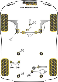 Audi Q3 / RSQ3 Q3 / RSQ3 8U (2012 - 2018) Q3 8U Powerflex diagram - Reference 14