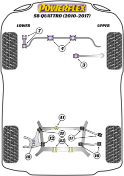Audi A8 / S8 A8 / S8 D4 (2010 - 2017) S8 Quattro (2010 - 2017) Powerflex diagram - Reference 41