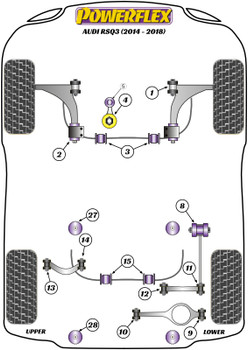 Audi Q3 / RSQ3 Q3 / RSQ3 8U (2012 - 2018) RSQ3 8U Powerflex diagram - Reference 13