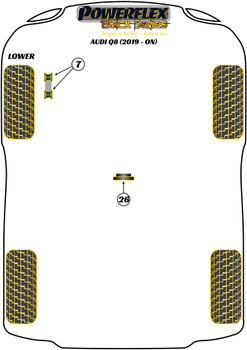 Audi Q8 (2019 - ON) Powerflex diagram - Reference 26
