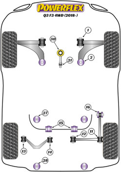Audi Q3 / RSQ3 Q3/RSQ3 F3 (2018 on) Q3 F3 Powerflex diagram - Reference 30