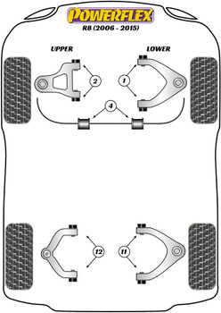 Audi R8 Type 42 (2007 - 2015) Powerflex diagram - Reference 12