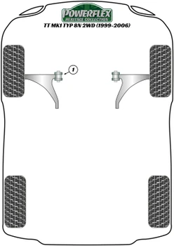 Audi TT Models TT MK1 TYP 8N (1999-2006) TT Mk1 Typ 8N 2WD (1999-2006) Powerflex diagram - Reference 9