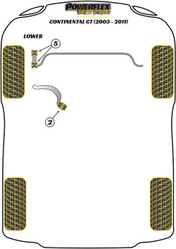 Bentley  Continental GT (2003 - 2011) Powerflex diagram - Reference 5
