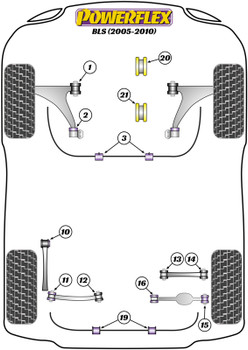 Cadillac BLS (2005 - 2010) Powerflex diagram - Reference 14