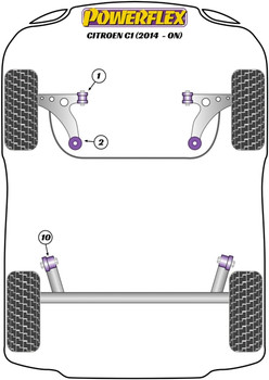 Citroen C1 (2014 on) Powerflex diagram - Reference 2