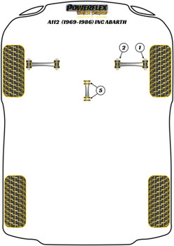 Autobianchi A112 inc Abarth (1969 - 1986) Powerflex diagram - Reference 2