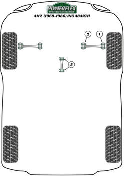 Autobianchi A112 inc Abarth (1969 - 1986) Powerflex diagram - Reference 2
