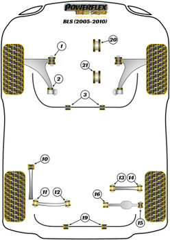 Cadillac BLS (2005 - 2010) Powerflex diagram - Reference 16