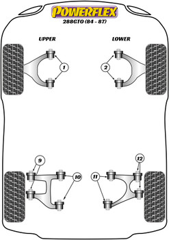 Ferrari 288GTO (1984 - 1987) Powerflex diagram - Reference 9