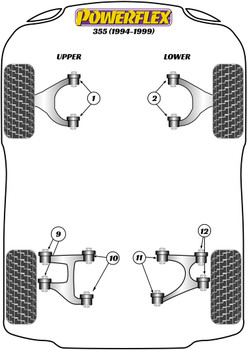 Ferrari F355 (1994 - 1999) Powerflex diagram - Reference 9