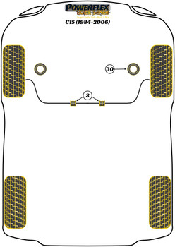 Citroen C15 (1984-2006) Powerflex diagram - Reference 3