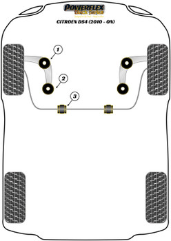 Citroen DS4 (2010-on) Powerflex diagram - Reference 3