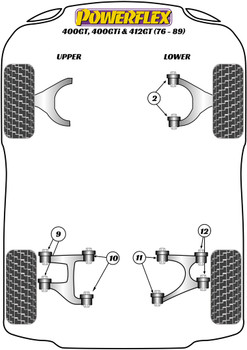 Ferrari 400GTi, 412GT (1976 - 1989) Powerflex diagram - Reference 10
