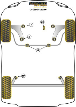 Citroen C4 Models C4 B5 (2004-2010) Powerflex diagram - Reference 3
