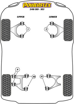 Ferrari 348 (1989 - 1995) Powerflex diagram