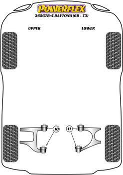 Ferrari 365 GTB/4 Daytona (1968 - 1973) Powerflex diagram - Reference 10