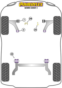 Citroen Nemo (2007-on) Powerflex diagram - Reference 30