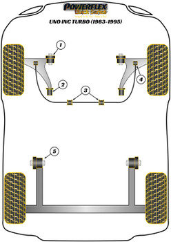 Fiat Uno inc Turbo (1983-1995) Powerflex diagram - Reference 4