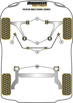 Fiat Punto Punto MK2 (1999 - 2005) Powerflex diagram - Reference 1