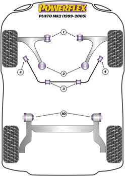 Fiat Punto Punto MK2 (1999 - 2005) Powerflex diagram - Reference 3