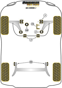 Ford KA Models KA (2008 - 2016) Powerflex diagram - Reference 3