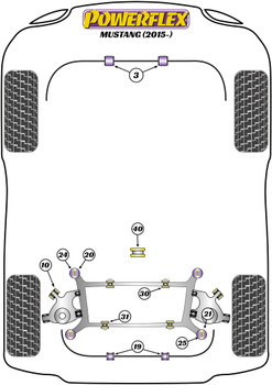 Ford Mustang (2015-2023) Powerflex diagram - Reference 21