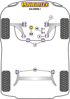 Ford KA Models KA (2008 - 2016) Powerflex diagram - Reference 40
