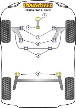 Ford Fusion (2002-2012) Powerflex diagram - Reference 5