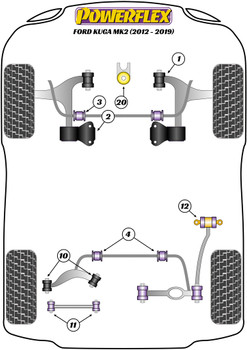 Ford Kuga Models Kuga MK2 (2012-2019) Powerflex diagram - Reference 3