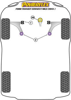 Ford Transit Transit Connect MK2 - (2013 - 2021) Powerflex diagram - Reference 2