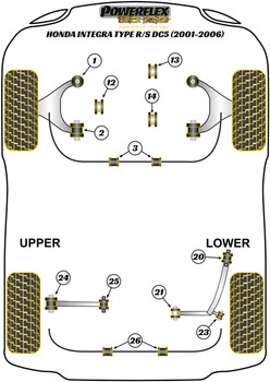 Honda Integra Models Integra Mk4 DC5 Type R/S (2001 - 2006) Powerflex diagram - Reference 24