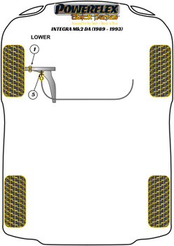 Honda Integra Models Integra Mk2 DA (1989-1993) Powerflex diagram - Reference 1