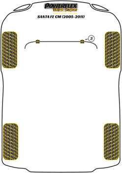 Hyundai Santa Fe Models Santa Fe CM (2005 - 2011) Powerflex diagram - Reference 3