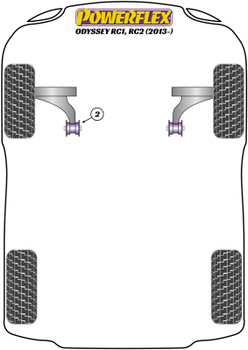 Honda Odyssey RC1, RC2 (2013 - on) Powerflex diagram - Reference 2