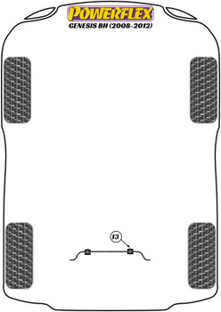 Hyundai Genesis BH (2008 - 2012) Powerflex diagram - Reference 13