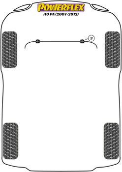 Hyundai i10 Models i10 PA (2007 - 2012) Powerflex diagram - Reference 3