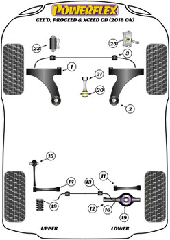Kia Cee'd/Proceed/XCeed Models Cee'd/Proceed/XCeed CD inc GT (2018 on) Powerflex diagram - Reference 12