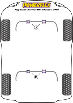 Jeep Grand Cherokee Mk4 WK2 (2011-2015) Powerflex diagram - Reference 15